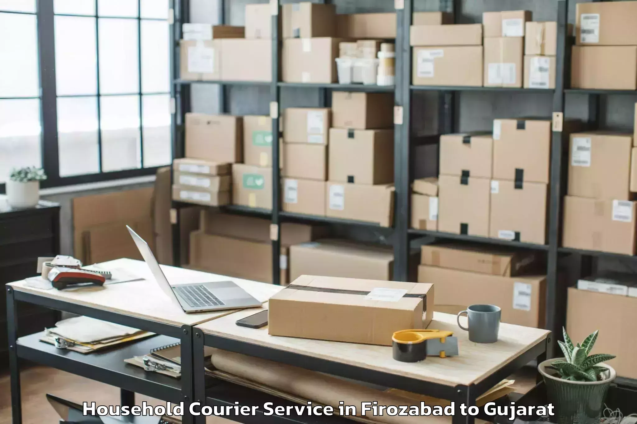 Book Firozabad to Kutiyana Household Courier